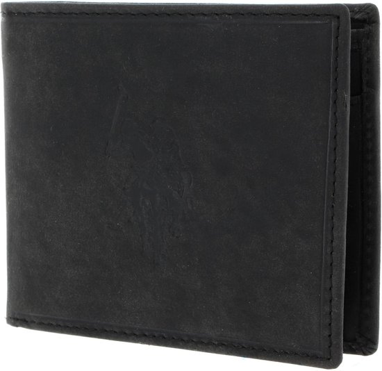 U.S. POLO ASSN. Porte-monnaie Tulsa Horizontal Wallet Coin Black Noir