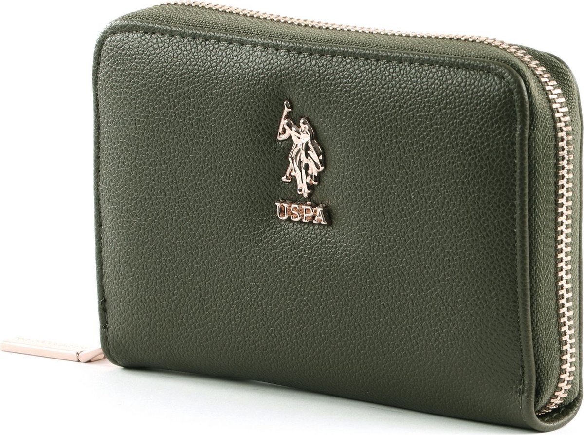 U.S. POLO ASSN. Portemonnee New Jones Zip Around Wallet Dark Green Donkergroen