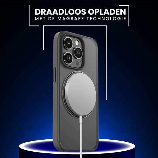 Casify adapté à iPhone 13 Pro Max MagSafe Case avec béquille réglable à 360° - Zwart Mat