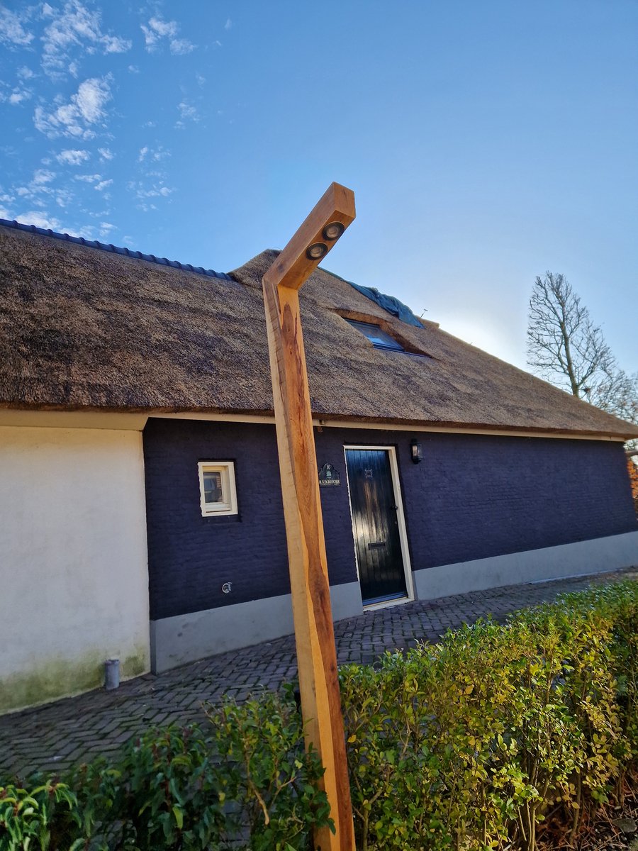 lantaarnpaal 265cm eiken behandeld vktuinen