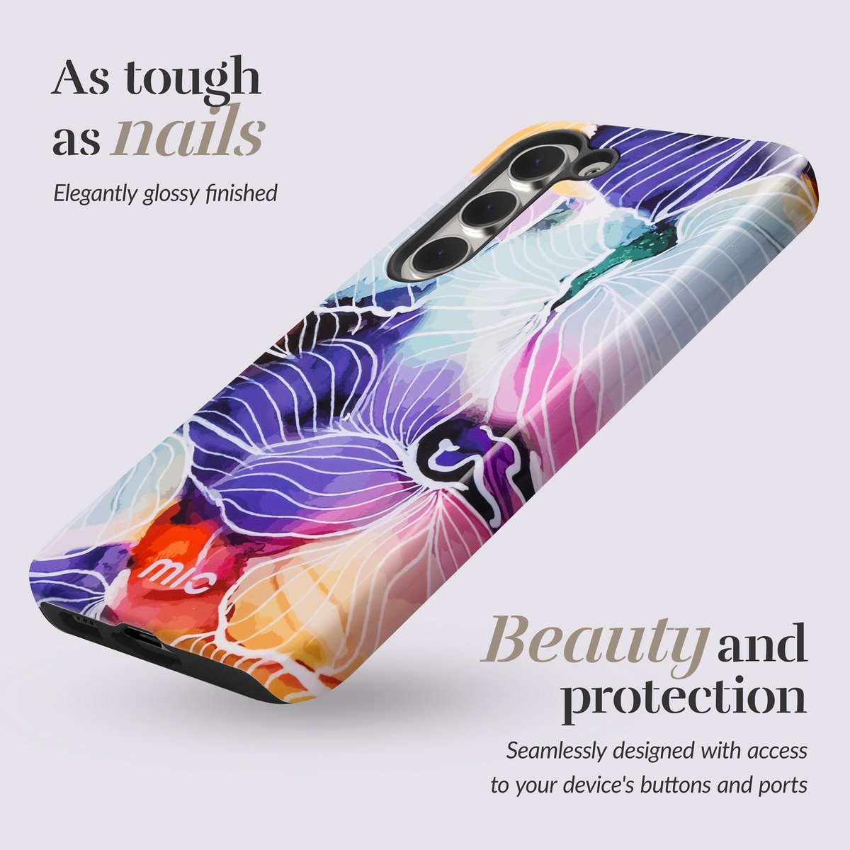 MIO by Mobilize Hoesje | Geschikt voor Samsung Galaxy S24 FE | Compatibel met MagSafe | Hard Shell Back Cover | Flowers