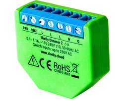 Shelly Dimmer 2 - Dimmer - Binnen - 200W - Groen