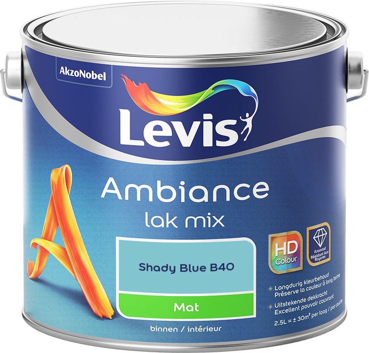Levis - Ambiance Lak Mat Mix - Shady Blue B40 - Mengverf - 2,5 L