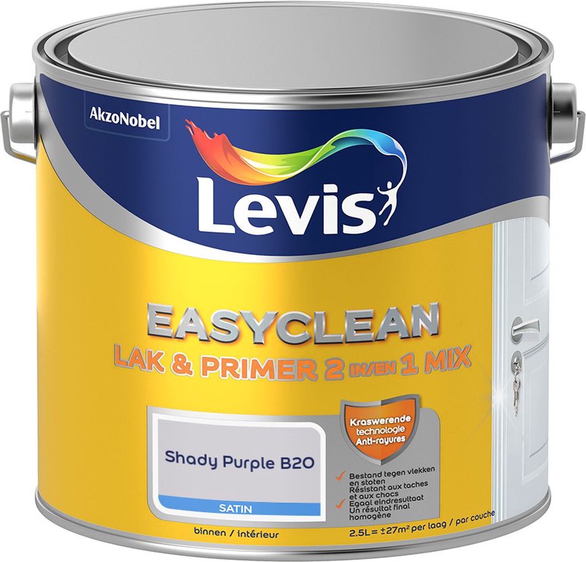 Levis - Easyclean Lak & Primer 2-In-1 Mix - Shady Purple B20 - Mengverf - 2,5 L