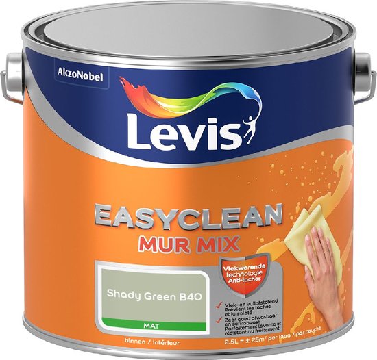 Levis - Easyclean Mur Mat Mix - Shady Green B40 - Mengverf - 2,5 L