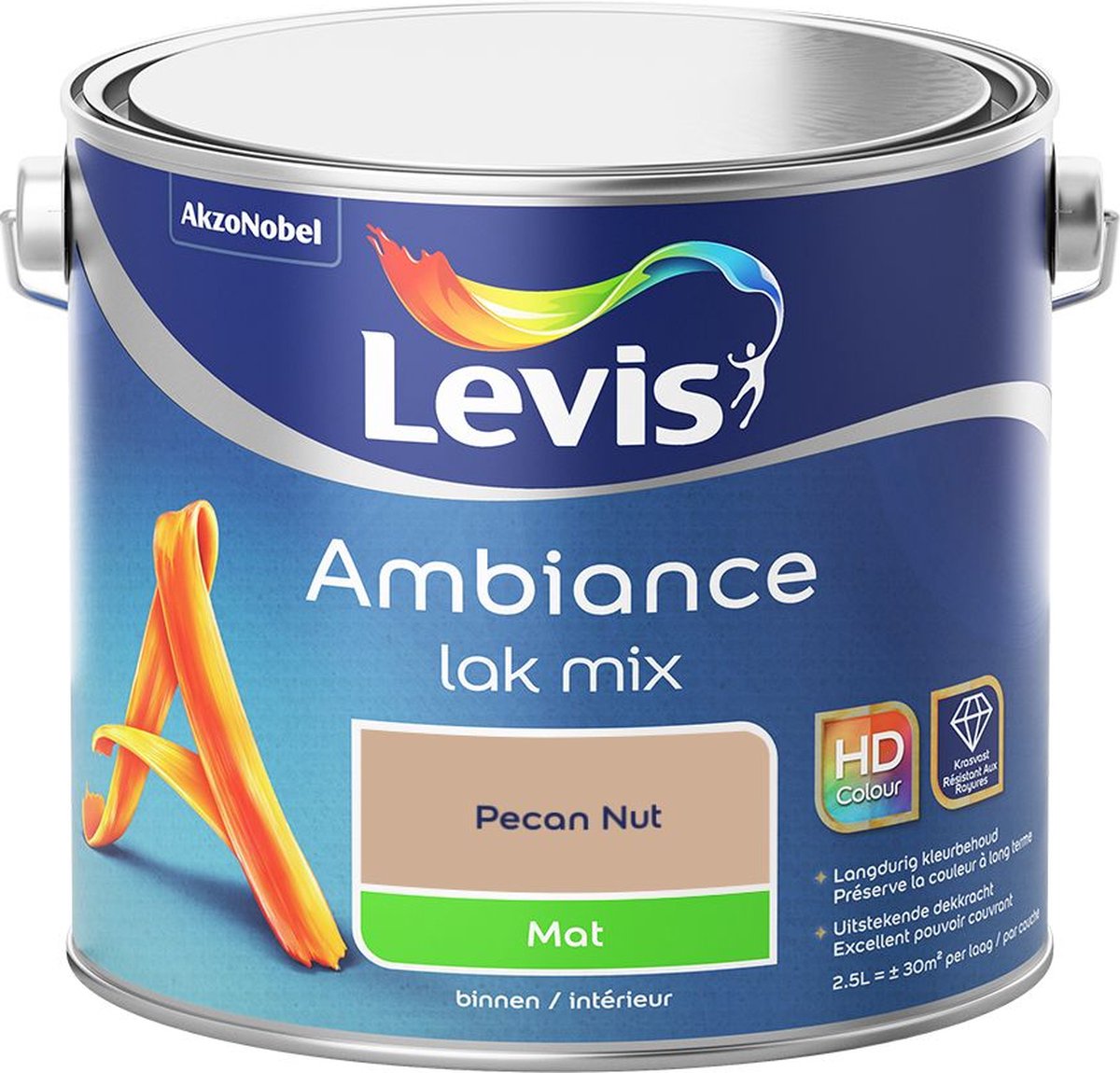 Levis - Ambiance Lak Mat Mix - Pecan Nut - Mengverf - 2,5 L