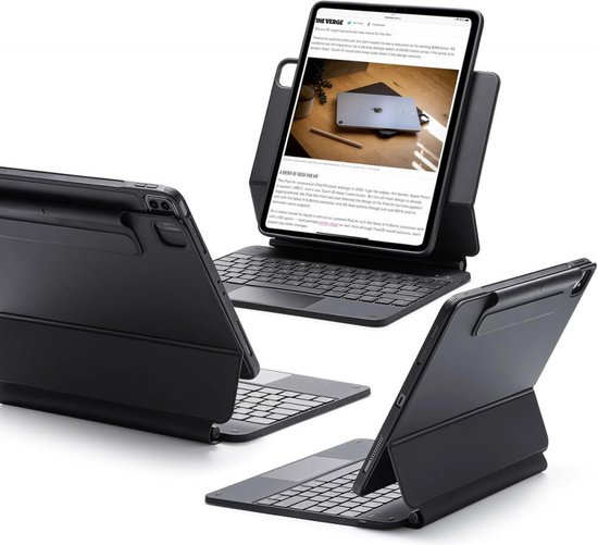 iPad Pro 12.9 2015/2017 Toetsenbord Hoesje Case Zilver