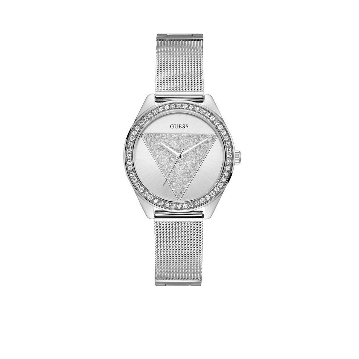 Guess W1142L1 TRI GLITZ Dameshorloge 36,5 mm - Zilverkleurig