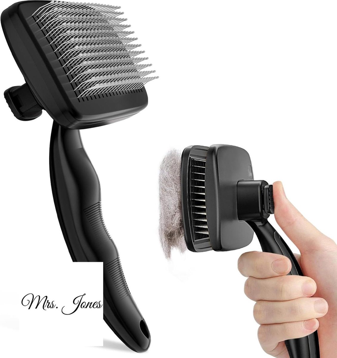 Mrs. Jones Zelfreinigende slicker hondenhaarborstel – Afgeronde pins – Voor het verzorgen van draagbare katten en honden – Massage – Schone verwarde borstel .