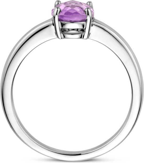 Ring Améthyste Argent Rhodié