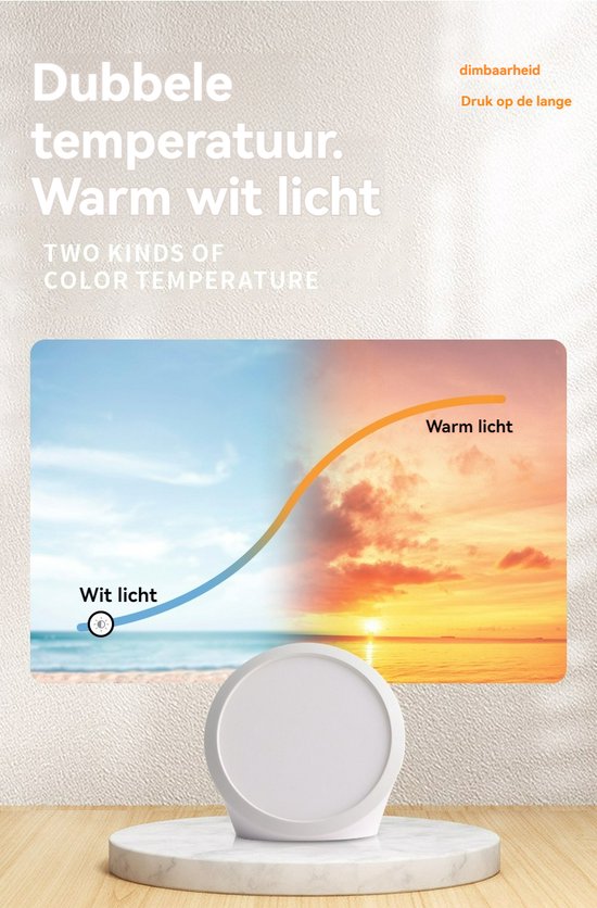 Lampe De Luminothérapie 10000 Lux LED - Lampe De Jour Dimmable Sans UV, Simulation Lumière Du Jour, Idéale Contre Dépression Saisonnière