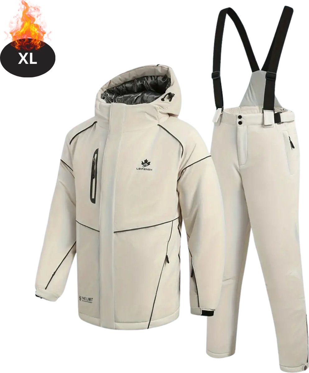 Bovista Skipak SkiBroek Skijas Ski Suit Wintersport Heren 2-Delig Beige