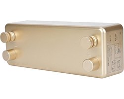 Dubbele intrekbare waslijn - 4m uitschuifbaar - Goud - Voor thuis, balkon en badkamer .