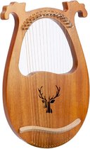 Topnaca Lyre Harp, 16 snaren, massief, mahonieharp met draagtas, extra snaren, stemsleutel, reinigingsdoek, plectrums