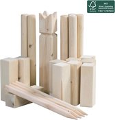 Kubb Spel – Outdoor Play – Zweeds Werpspel / Vikingschaak – FSC Berkenhout 21-delig – Buiten- & Tuinspel – Familiespel Kinderen & Volwassenen – incl. Draagtas