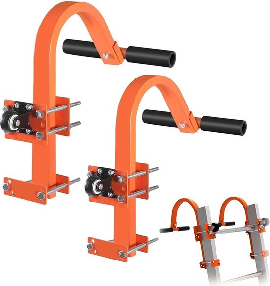 2-pack ladderdakhaak met wiel Heavy Duty stalen