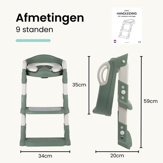 Kids4u® - WC Verkleiner met Trapje - Potje Peuter - WC Verkleiner opvouwbaar - Met Beloningssysteem