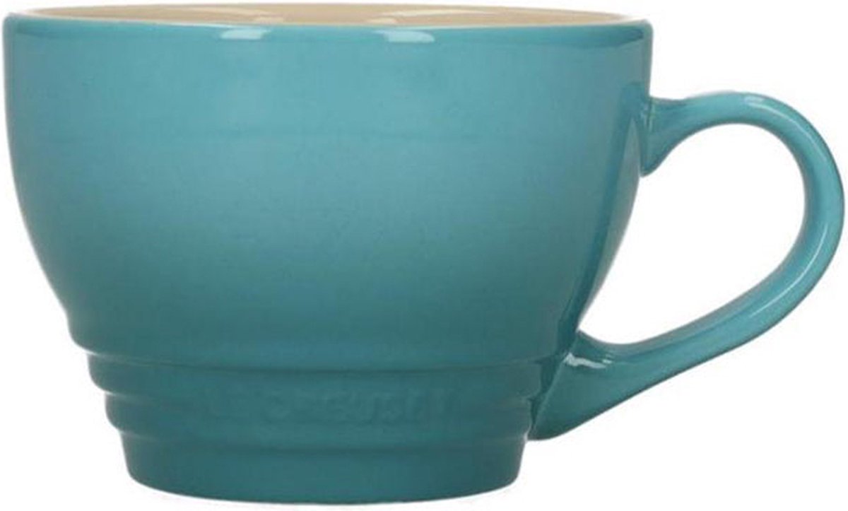 Le Creuset - Grote Cappuccino Mok Caribbean Blue 0,4l