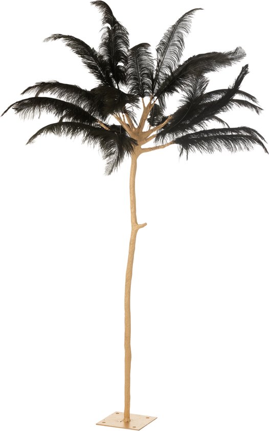 J-Line décoration Arbre Plumes - acier - or/noir - large
