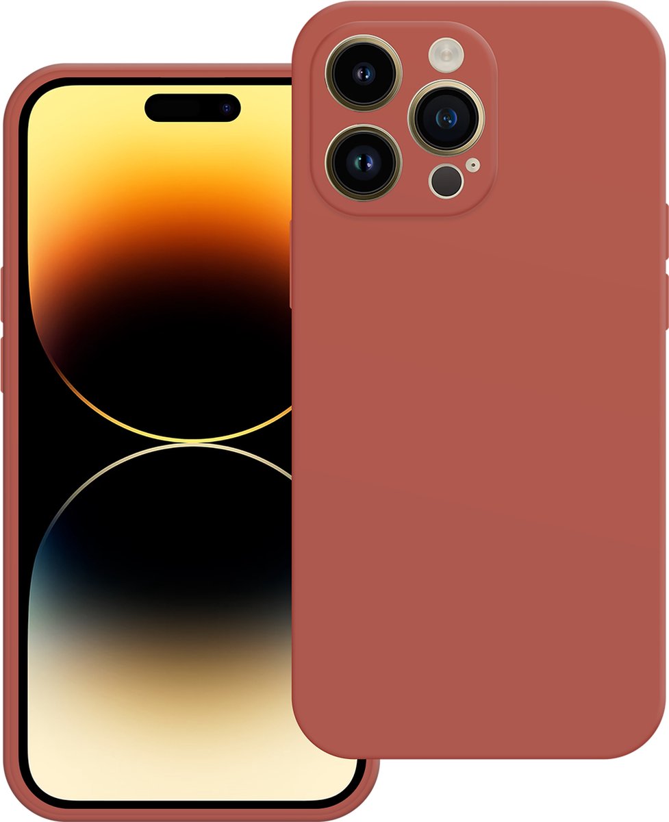 Cazy hoesje geschikt voor iPhone 14 Pro Max Hoesje - Color Backcover - Rood