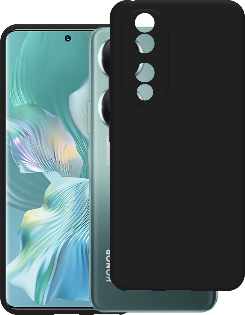 Cazy hoesje geschikt voor Honor 90 Hoesje Siliconen - Flexibele Case - Zwart