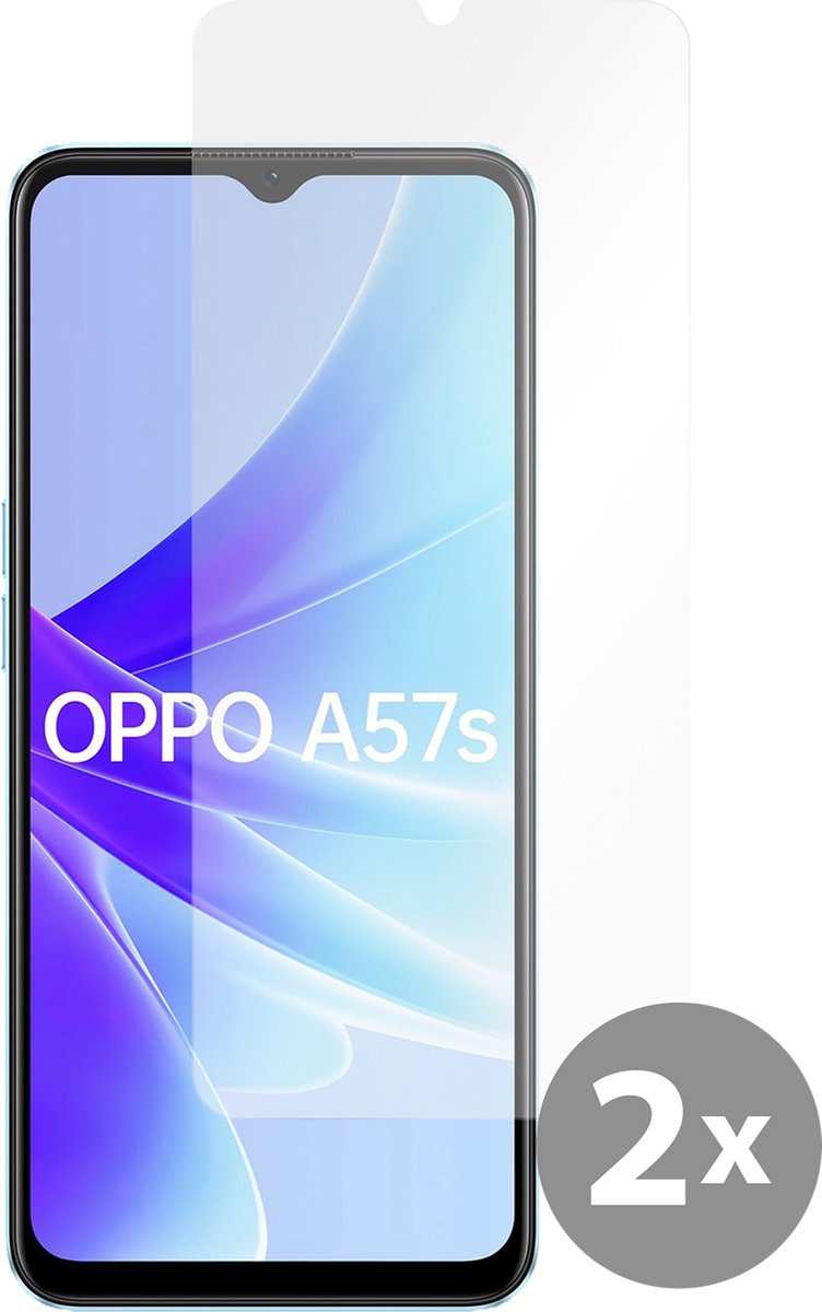 Cazy screenprotector geschikt voor OPPO A57s - Screenprotector Gehard Glas - 2 Stuks