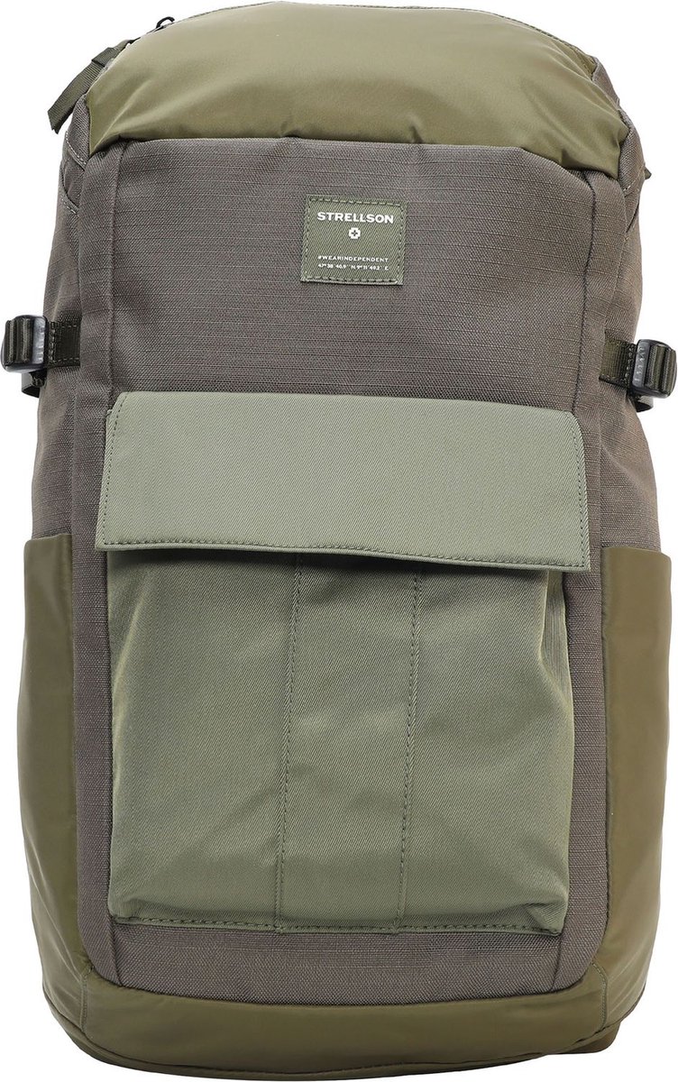 strellson Laptop rugzak Rugzak met laptopvak Southwark Lawrence Backpack Khaki Kaki
