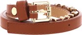 VALENTINO Ceinture Emma Winter Belt W120 Cuoio / Oro Marron clair
