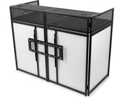 Vonyx DB6 opvouwbare DJ Booth pro met TV-beugel - Geschikt voor 32 - 65 inch TV’s - Met draagtas