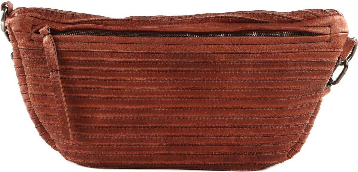 FREDsBRUDER Leren Gordeltas Riffel Beltbag Rustic Orange Terracotta