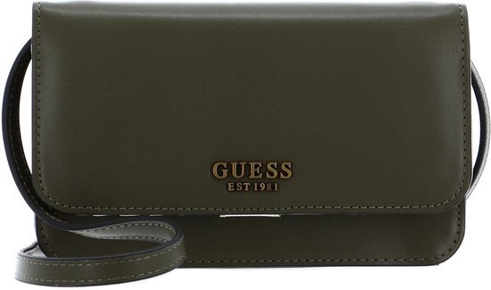 GUESS Sac téléphone portable Sac à épaule bandoulière Laurel SLG Phone Crossbody Olive