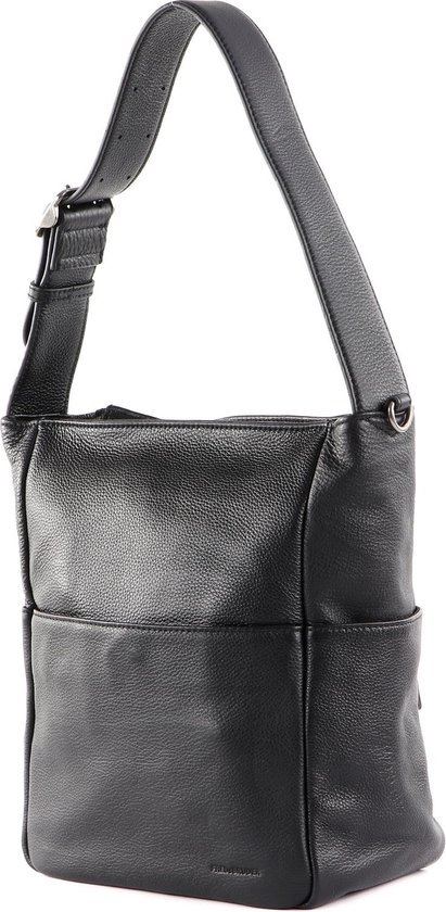 Leren schoudertas voor dames, hobo handtas met ritssluiting, met