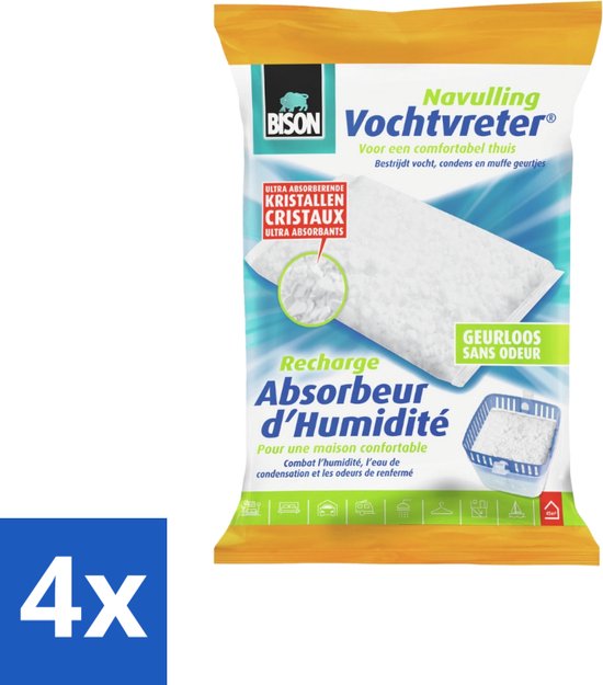 thumbnail: Wessper WES101 Vochtkiller - 2 Stuks Luchtontvochtiger Met Navulzak, Wit