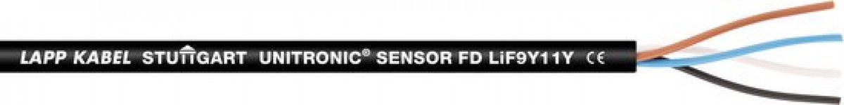 Image of 10 meter Lapp 7038865 Unitronic sensorkabel FD Lif9Y11Y 4x0,34 mm² I zeer flexibele sleepkettingkabel I UV-bestendige datakabel voor sleepketting I PUR kabel 4 aders l UL-certificering I zwart