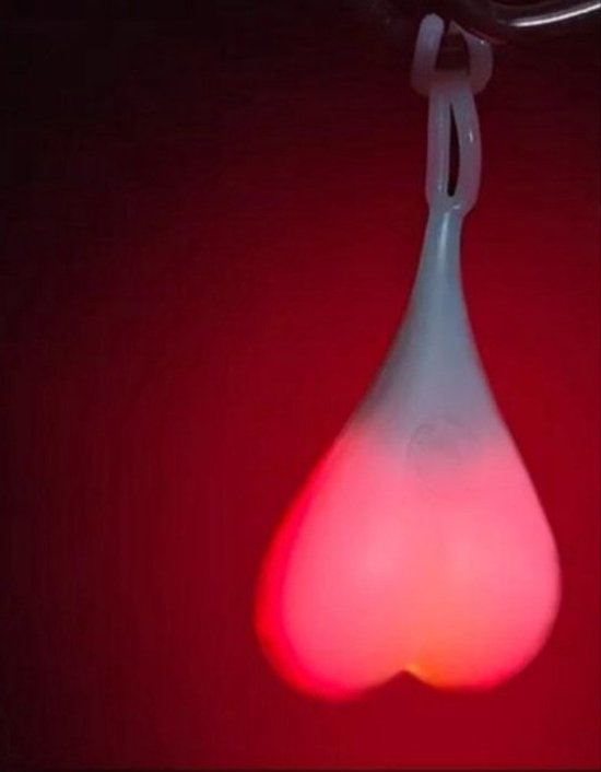 *** 2 stuks Bikeballs grappige fietsverlichting veiligheid en humor op de weg Rode achterlichten in de vorm van ballen Humor Hang zak oude man verjaardag cadeau van Heble® *** — afbeelding 2