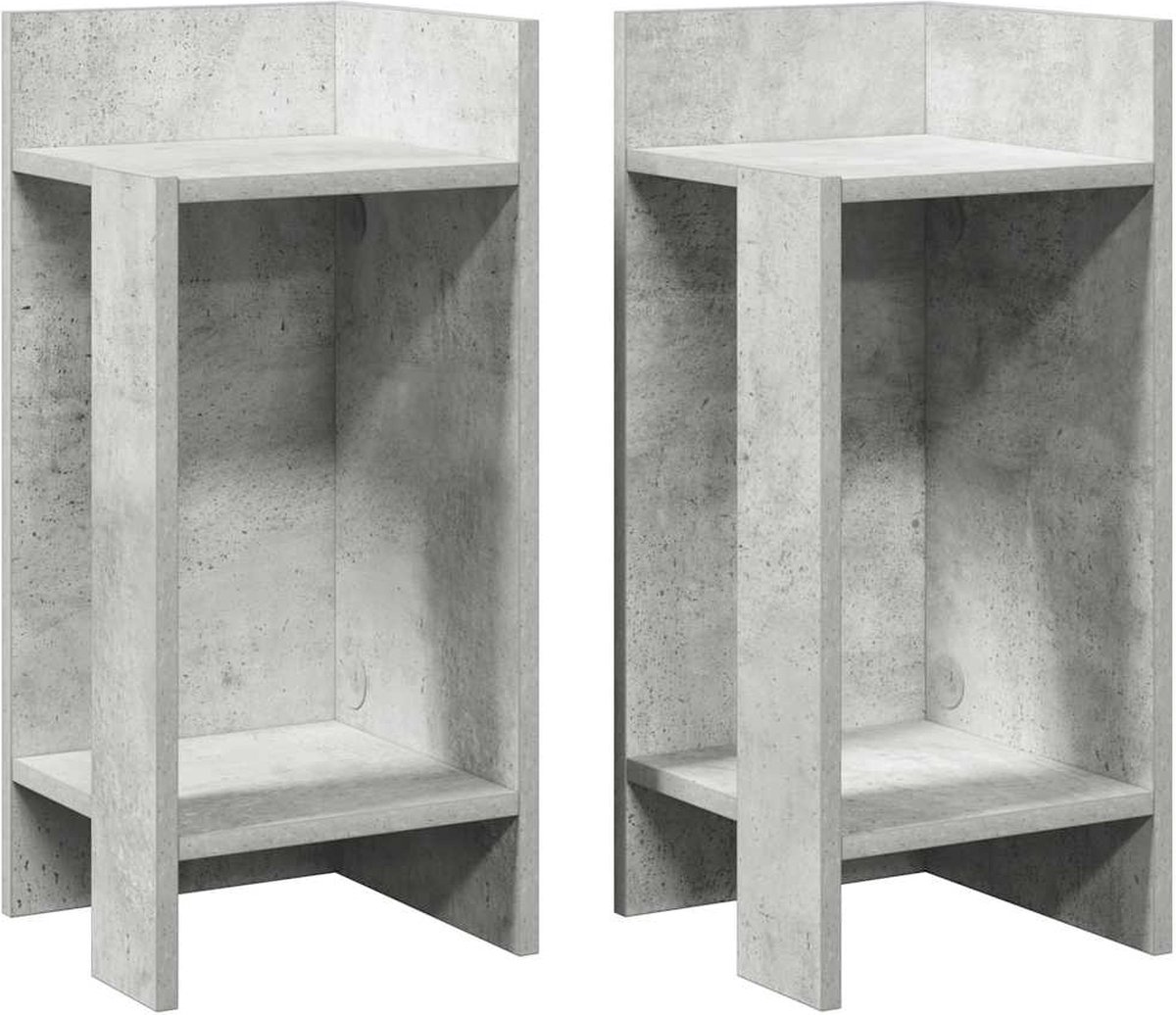 Tables d'appoint 2 pcs,Table basse,Table de Salon avec étagère chêne