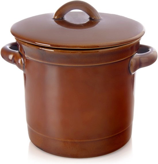 Fermentatiepot Keramiek met Deksel 1 l - Zuurkool - Zuurkoolpot
