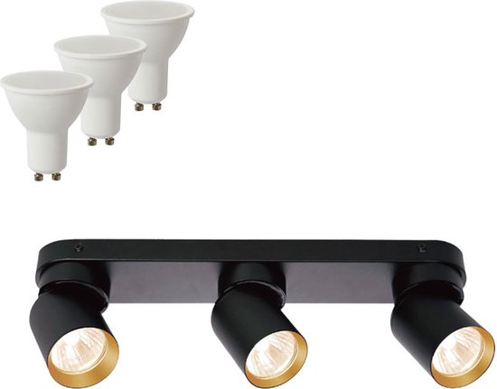 Zwarte Spotjes met GU10 fitting? 3PACK Lampjes