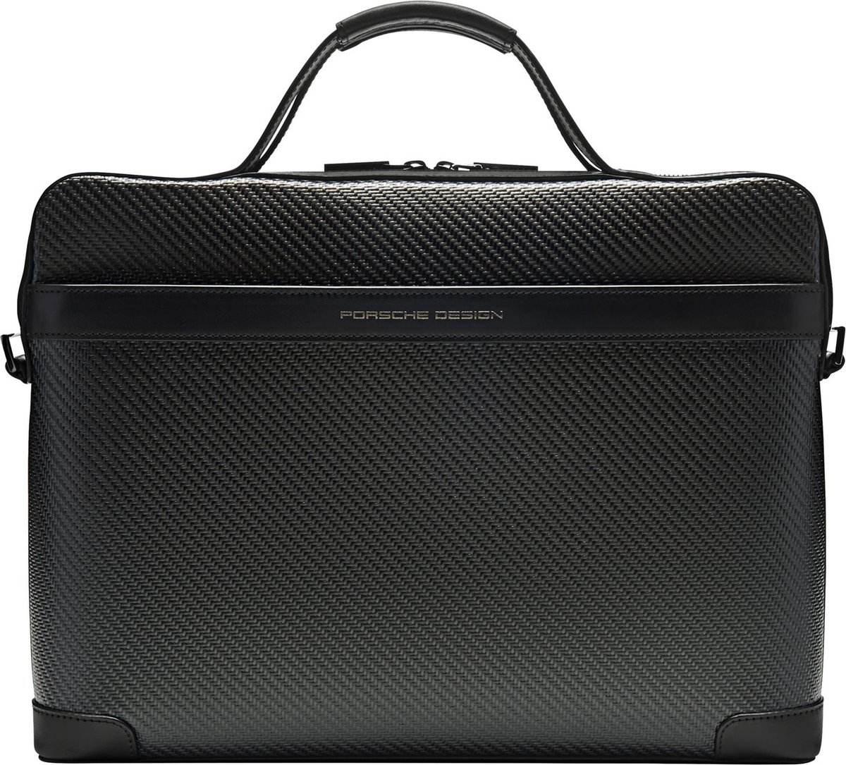 PORSCHE DESIGN Laptoptas Afzonderlijke gevallen met laptopvak Carbon Briefcase Black Grijs Zwart