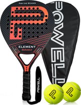 POWELL Padel Racket - met Hoes & Padelballen - Druppel - 3K Carbon - 3D-Tech - Balance
