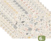 Sets de table - 6 pièces - 45x30 cm - Set de table en plastique - Motifs - Lumière - Terrazzo - Décoration - Dessous de plat - Décoration de table - Accessoires de décoration de table de cuisine