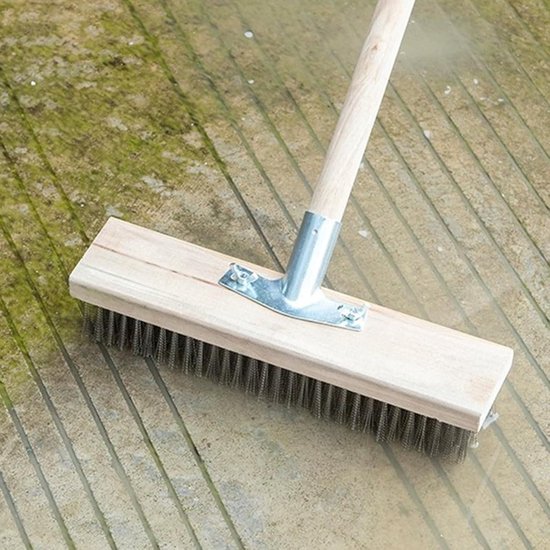 Onkruidborstel 20 cm - Roestvrij staaldraad - Vloerreinigingsbezem - Metaal - Tuin - Tuingmos - Hardnekkige vlekken — afbeelding 5