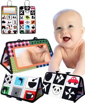 Boncy® Knisperboekje Baby - Speelgoed Tummy Time - Buikligtrainer - Montessori Boekjes eerste jaar 0 1 2 - Boek 6 maanden - Babyboek - Babyspeelgoed - Box Activiteitenboek