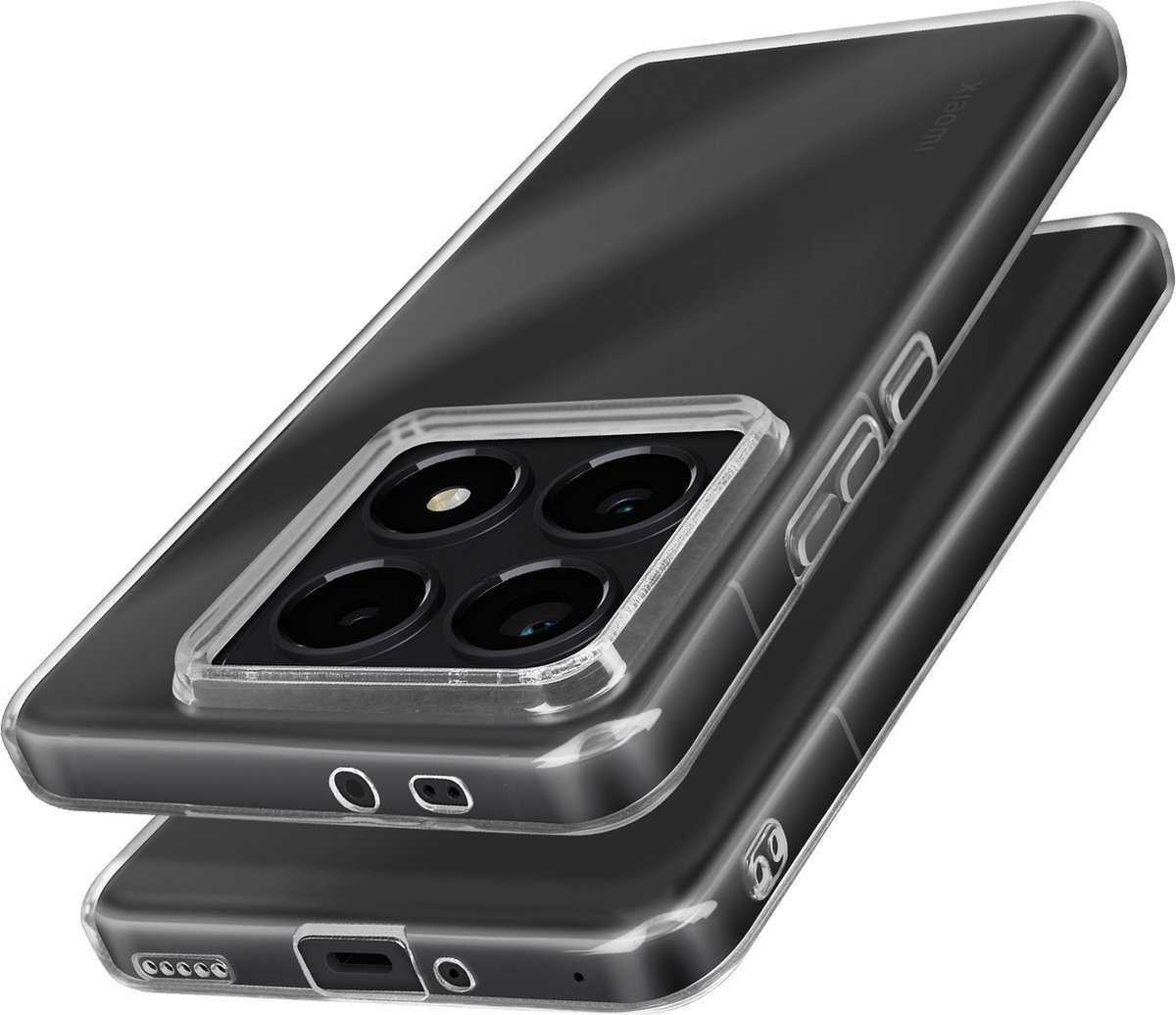 Mayaxess, Hoesje voor Xiaomi 14T Pro Zacht Silicone, Transparant