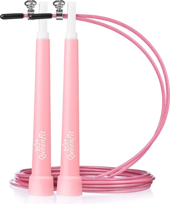 SPORTIVONETIC® Premium springtouw voor volwassenen en kinderen, dames en heren, voor fitness, crossfit, sport, boksen en vrije tijd, verstelbare maat, met instelclip, Speed Rope, Jump Rope (blauw