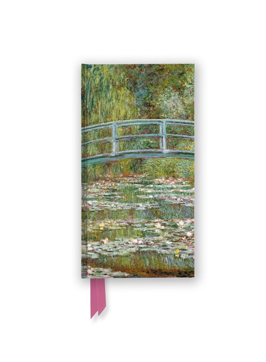 Flame Tree Slimline Journals- Claude Monet: Bridge over a Pond of Water Lilies (Foiled Slimline Journal)
