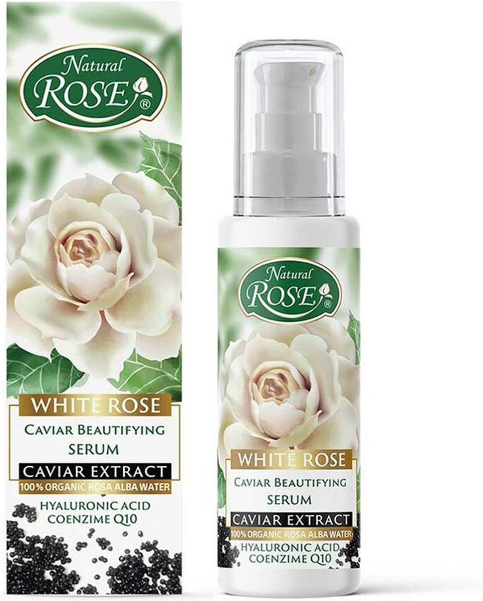 Goedkoopste Natuurlijke liftend gezicht en ogen serum met Witte roos en Kaviaar - fijne lijnen en rimpels - hemels geur 50ml