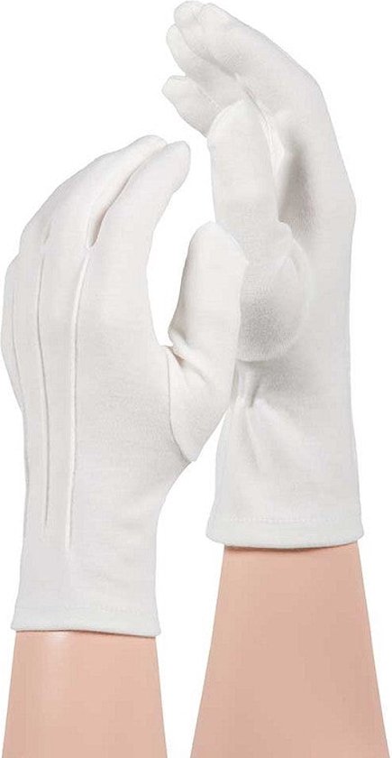 Handschoenen katoen , Wit - mt XL