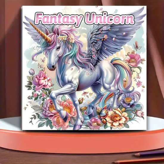 Kleurboek Unicorn – Eenhoorn Kleurboek – Kleurboek Kinderen Eenhoorns – Kleurboek Unicorn – Eenhoorn Kleurplaten – Kleurboek Unicorn Cadeau – Kleurboek Fantasie Eenhoorns – Kleurboek Kinderen Fantasie – 20x20cm – 20 Kleurplaten