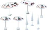 Faller - 8 Parasols - modelbouwsets, hobbybouwspeelgoed voor kinderen, modelverf en accessoires